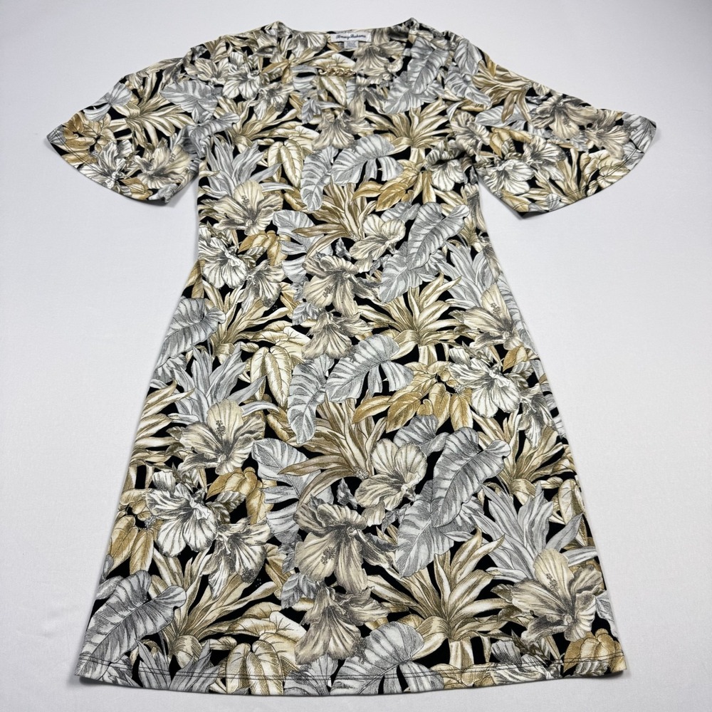 Tommy Bahama Hawaiian Floral Dress Chain Tropical Multicolor Women's Extra Small